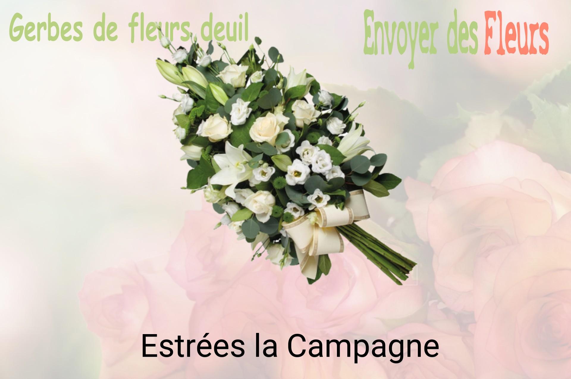Gerbe de fleurs de deuil livrée à Estrées-la-Campagne